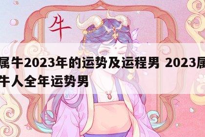 属牛2023年的运势及运程男 2023属牛人全年运势男