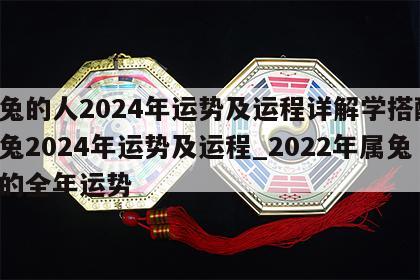 属兔的人2024年运势及运程详解学搭配 属兔2024年运势及运程_2022年属兔人的全年运势
