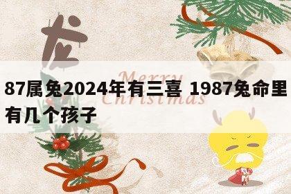 87属兔2024年有三喜 1987兔命里有几个孩子