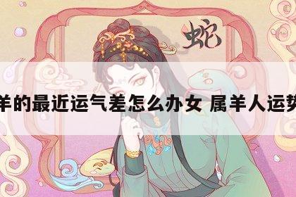 属羊的最近运气差怎么办女 属羊人运势差
