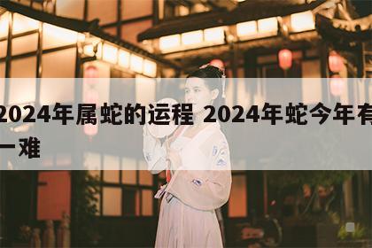 2024年属蛇的运程 2024年蛇今年有一难