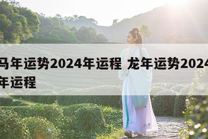 马年运势2024年运程 龙年运势2024年运程