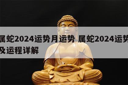 属蛇2024运势月运势 属蛇2024运势及运程详解