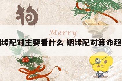 姻缘配对主要看什么 姻缘配对算命超准