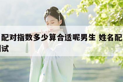 姓名配对指数多少算合适呢男生 姓名配对指数测试