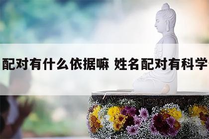 姓名配对有什么依据嘛 姓名配对有科学依据吗