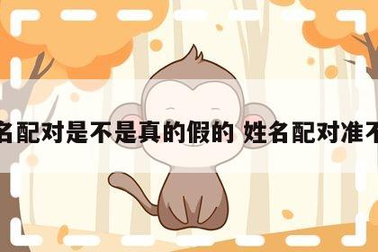 姓名配对是不是真的假的 姓名配对准不准