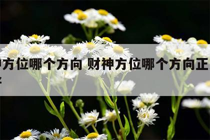 财神方位哪个方向 财神方位哪个方向正东风水好