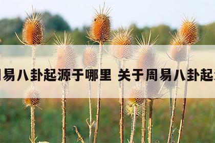 周易八卦起源于哪里 关于周易八卦起源