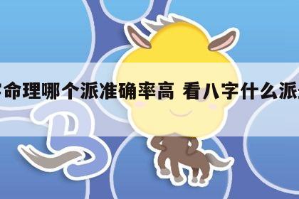 八字命理哪个派准确率高 看八字什么派最准确