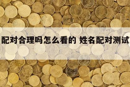 姓名配对合理吗怎么看的 姓名配对测试准确吗