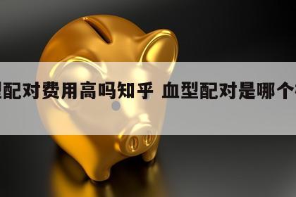 血型配对费用高吗知乎 血型配对是哪个检查项目