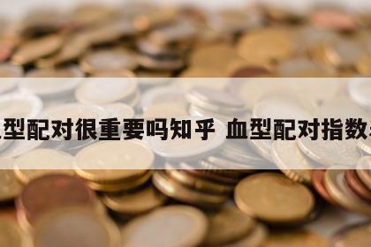 血型配对很重要吗知乎 血型配对指数表