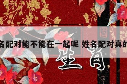 姓名配对能不能在一起呢 姓名配对真的吗