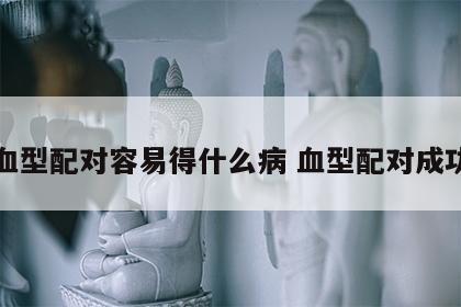 血型配对容易得什么病 血型配对成功