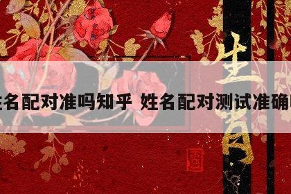 姓名配对准吗知乎 姓名配对测试准确吗