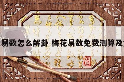 梅花易数怎么解卦 梅花易数免费测算及解卦