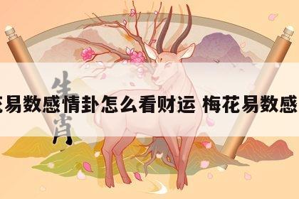 梅花易数感情卦怎么看财运 梅花易数感情占
