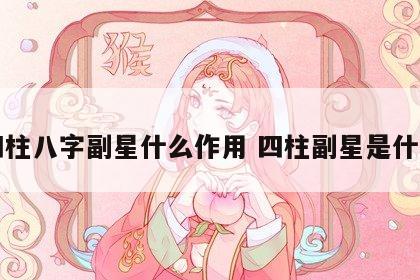 四柱八字副星什么作用 四柱副星是什么