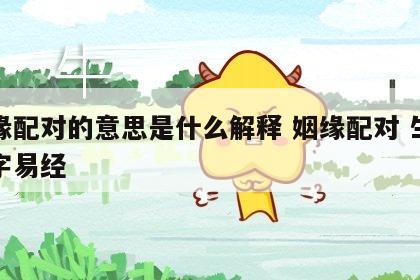 姻缘配对的意思是什么解释 姻缘配对 生辰八字易经
