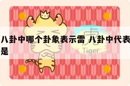 周易八卦中哪个卦象表示雷 八卦中代表雷的卦象是