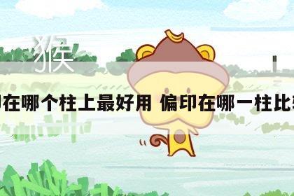 偏印在哪个柱上最好用 偏印在哪一柱比较好