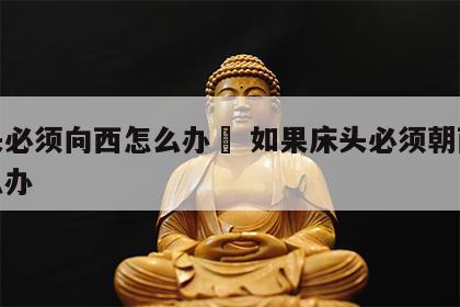 床头必须向西怎么办	 如果床头必须朝西放怎么办