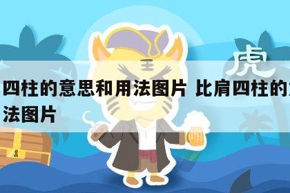 比肩四柱的意思和用法图片 比肩四柱的意思和用法图片