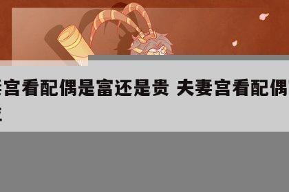 夫妻宫看配偶是富还是贵 夫妻宫看配偶家世地位