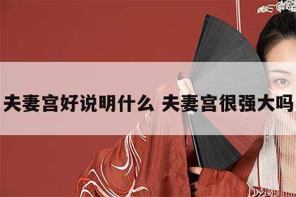 夫妻宫好说明什么 夫妻宫很强大吗