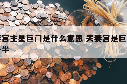 夫妻宫主星巨门是什么意思 夫妻宫是巨门的另一半