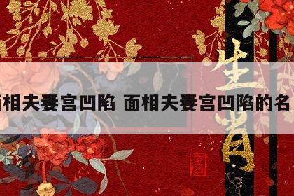 面相夫妻宫凹陷 面相夫妻宫凹陷的名人