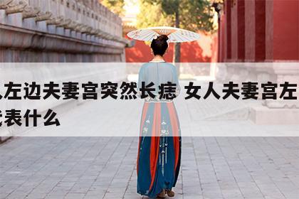 女人左边夫妻宫突然长痣 女人夫妻宫左边有痣代表什么