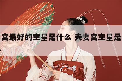 夫妻宫最好的主星是什么 夫妻宫主星是什么意思