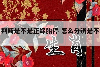 怎么判断是不是正缘胎停 怎么分辨是不是正缘