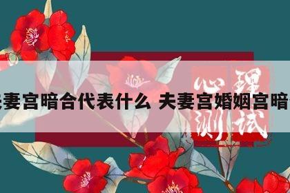 夫妻宫暗合代表什么 夫妻宫婚姻宫暗合