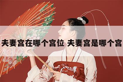 夫妻宫在哪个宫位 夫妻宫是哪个宫