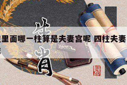 四柱里面哪一柱算是夫妻宫呢 四柱夫妻星怎么找