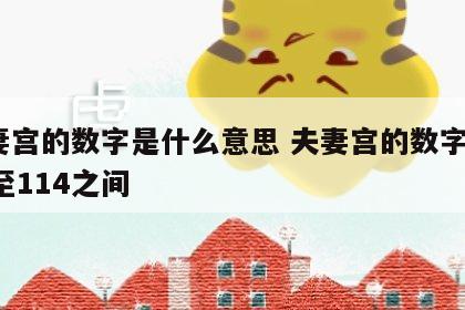 夫妻宫的数字是什么意思 夫妻宫的数字在105至114之间