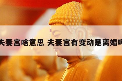 夫妻宫啥意思 夫妻宫有变动是离婚吗