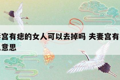 夫妻宫有痣的女人可以去掉吗 夫妻宫有痣是什么意思