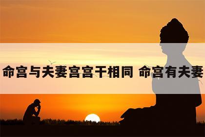 命宫与夫妻宫宫干相同 命宫有夫妻