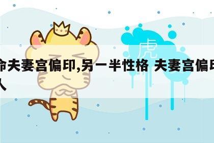 女命夫妻宫偏印,另一半性格 夫妻宫偏印的女人