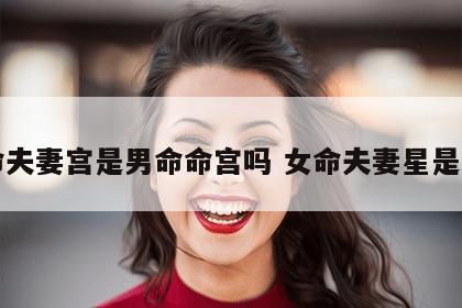 女命夫妻宫是男命命宫吗 女命夫妻星是什么