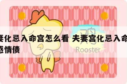 夫妻化忌入命宫怎么看 夫妻宫化忌入命宫 欠感情债
