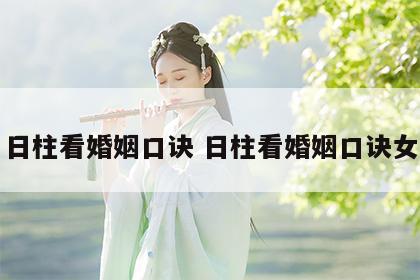 日柱看婚姻口诀 日柱看婚姻口诀女