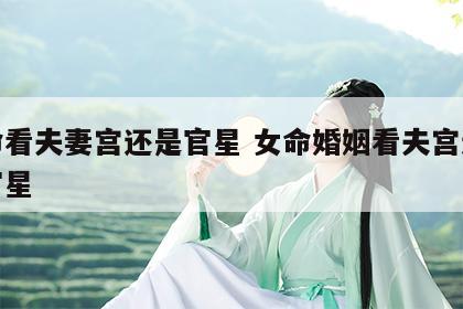 女命看夫妻宫还是官星 女命婚姻看夫宫还是看官星