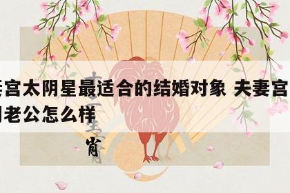 夫妻宫太阴星最适合的结婚对象 夫妻宫主星太阴老公怎么样