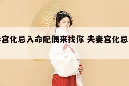 夫妻宫化忌入命配偶来找你 夫妻宫化忌入疾病