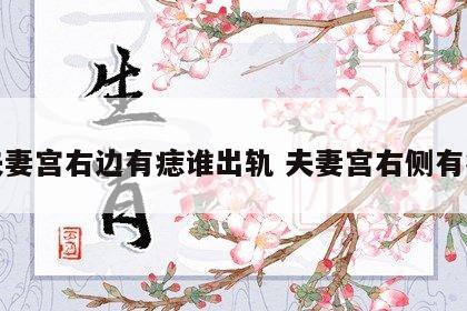 夫妻宫右边有痣谁出轨 夫妻宫右侧有痣